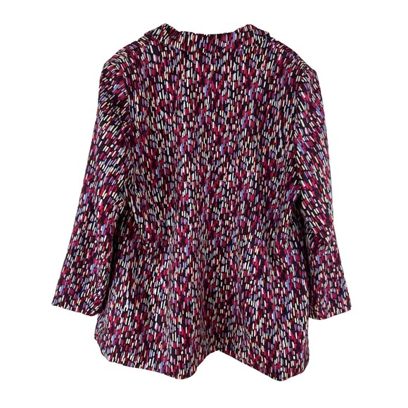 Jessica London Jacket 24W Multicolor Print Rainbow Blazer Career Academia Work - Picture 2 of 10